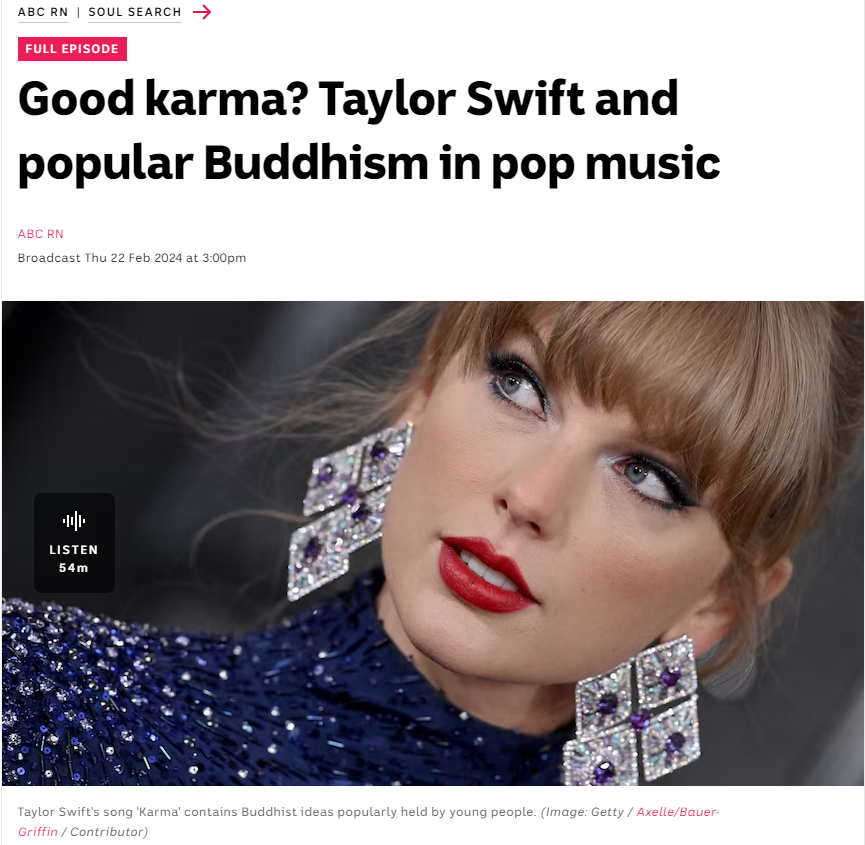 Popular Buddhism with Taylor Swift