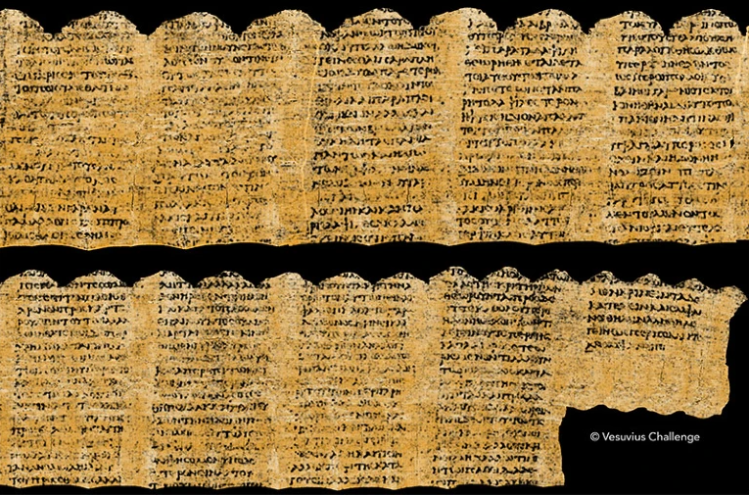 AI unravels ancient scroll of Epicurean pleasures